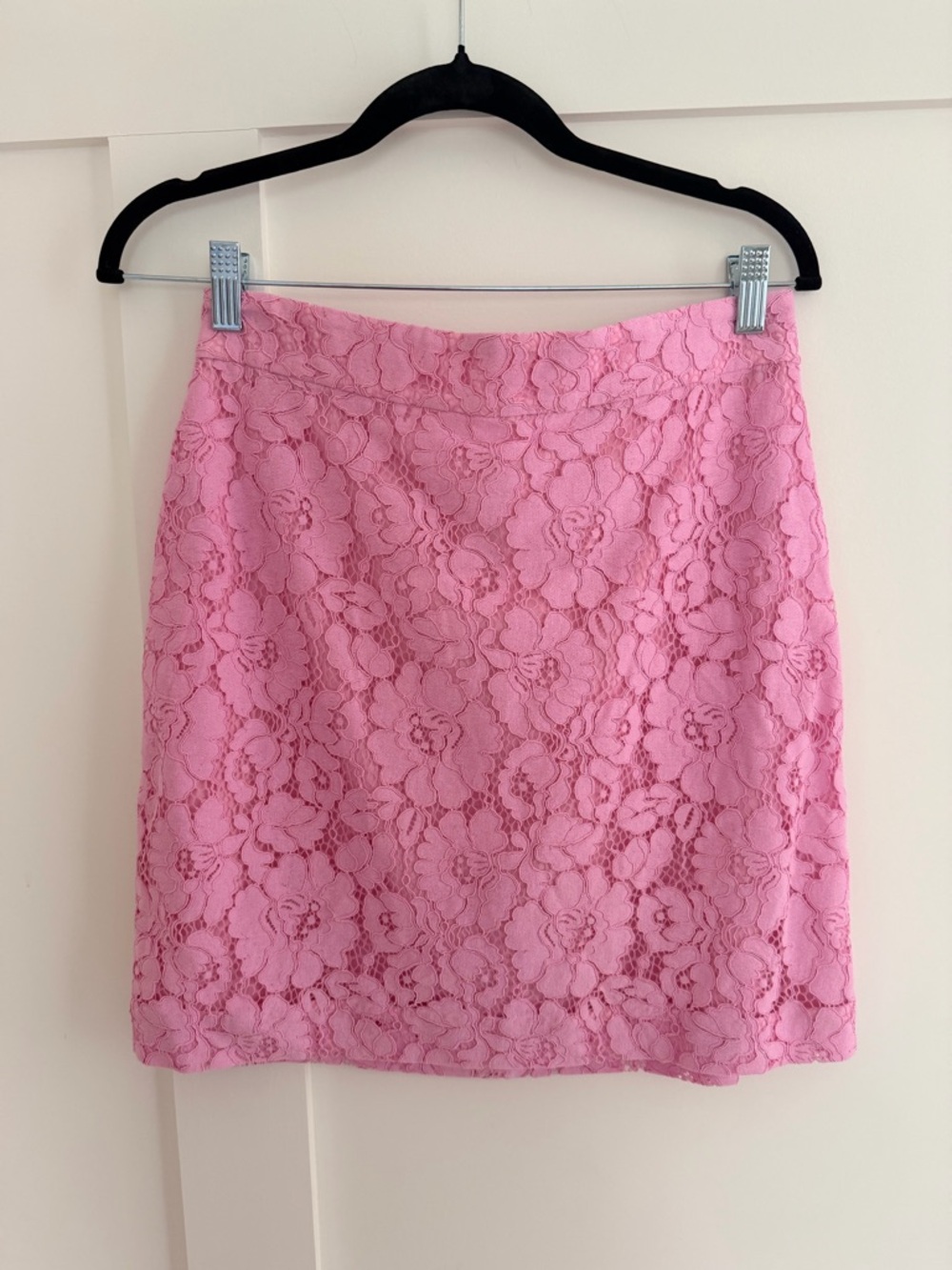 Ann Taylor Pink Lace Mini Skirt